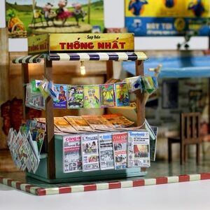 DIY Miniature Kit - A corner of VietNam: newspaper stands from the old days